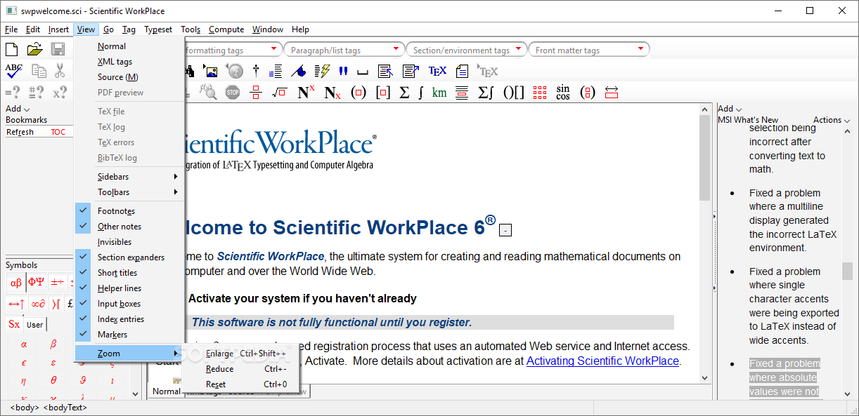 Scientific workplace 5.5